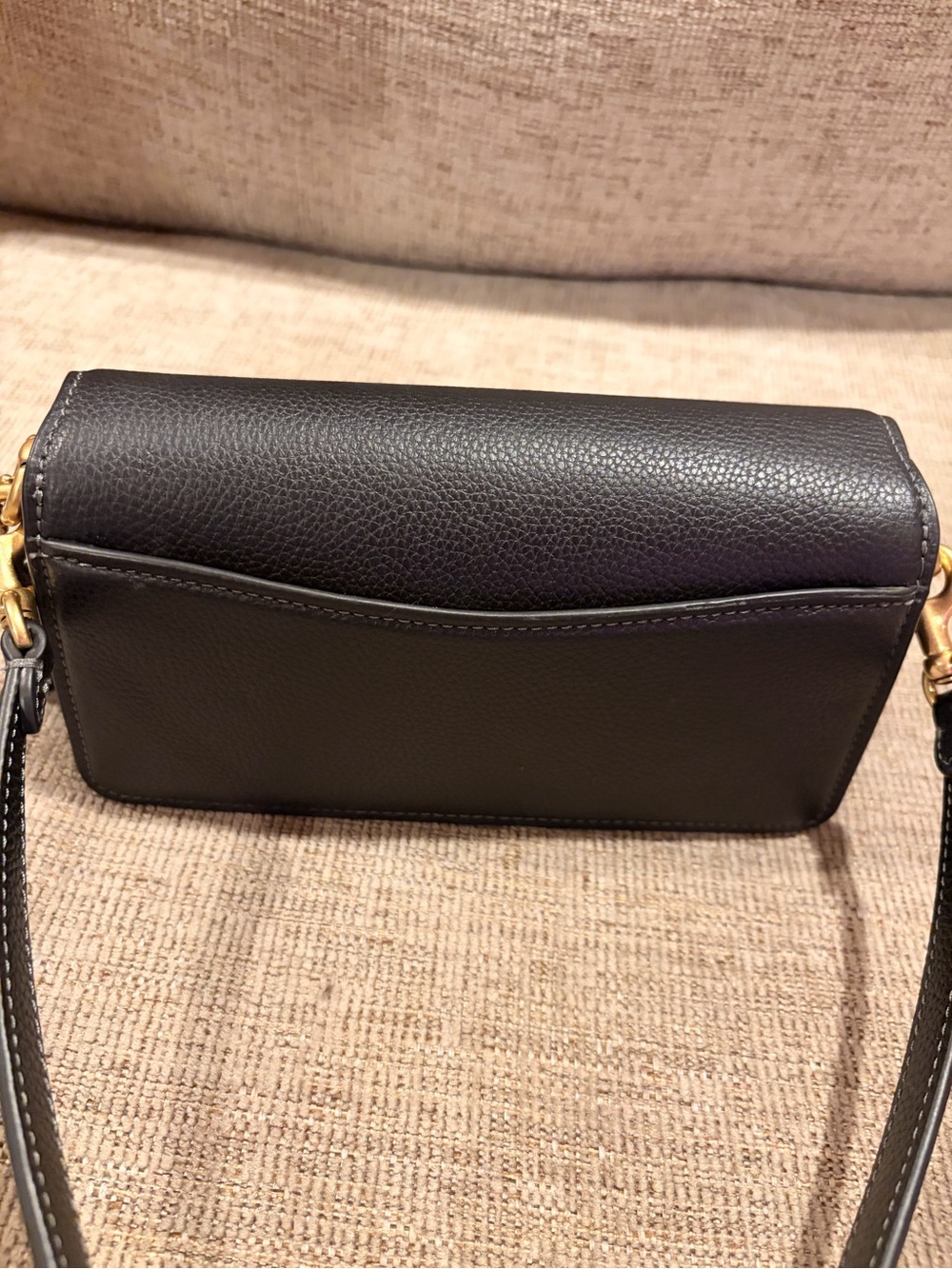 Coach Black Pebbled Leather Crossbody with Gold Hardware - Picture 11 of 11